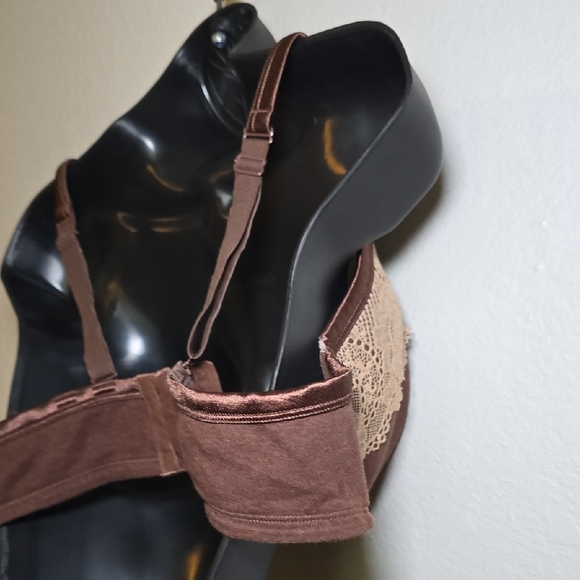 CACIQUE Elegant Brown Lace Trim Bra - Picture 8 of 8